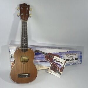 Mitchell MU40NT Soprano Ukulele Natural Wood W/ Original Box & Booklet